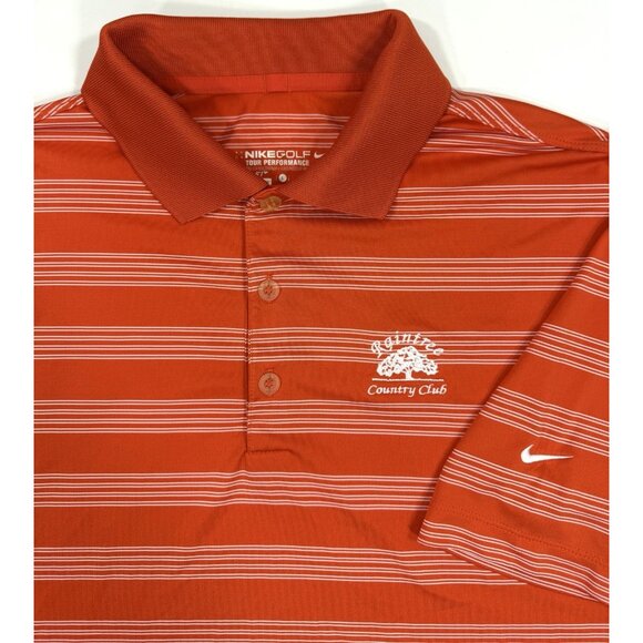 Nike Tour Performance Mens Golf Polo Sz Large Shirt Raintree Country Club - Picture 1 of 12